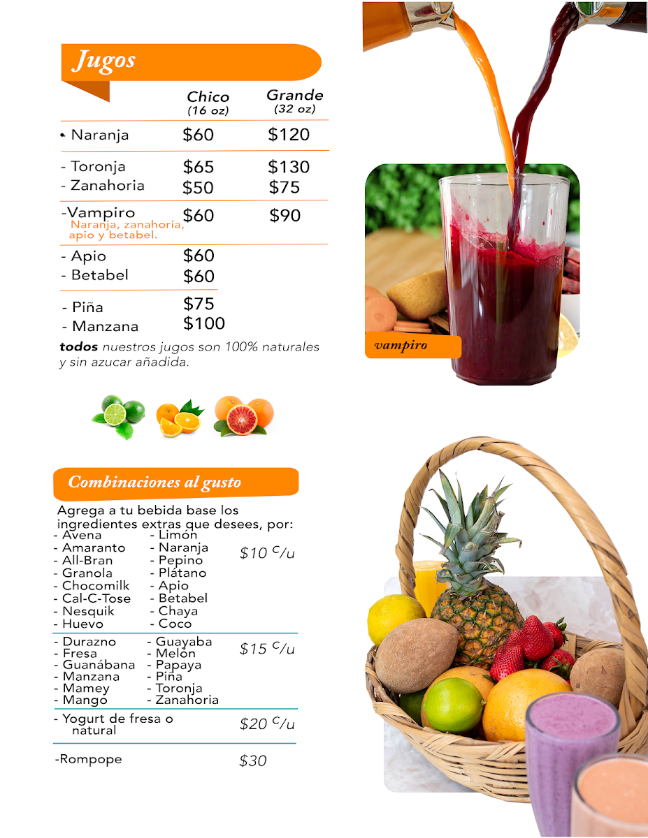 Jugos y Licuados Blanca Flor Menu - Image 3